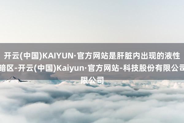 开云(中国)KAIYUN·官方网站是肝脏内出现的液性暗区-开云(中国)Kaiyun·官方网站-科技股份有限公司
