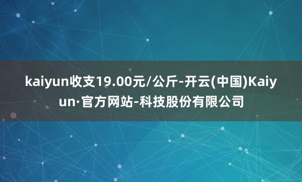 kaiyun收支19.00元/公斤-开云(中国)Kaiyun·官方网站-科技股份有限公司